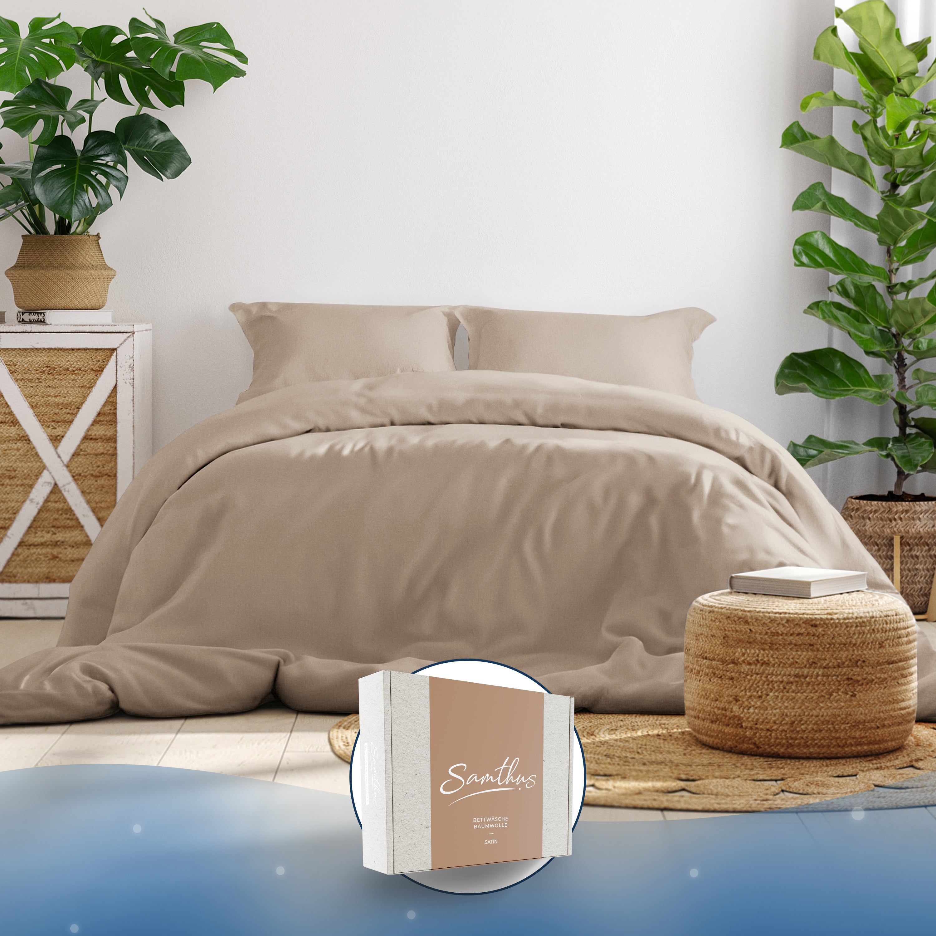 Baumwollsatin Bettwäsche Set Aluna