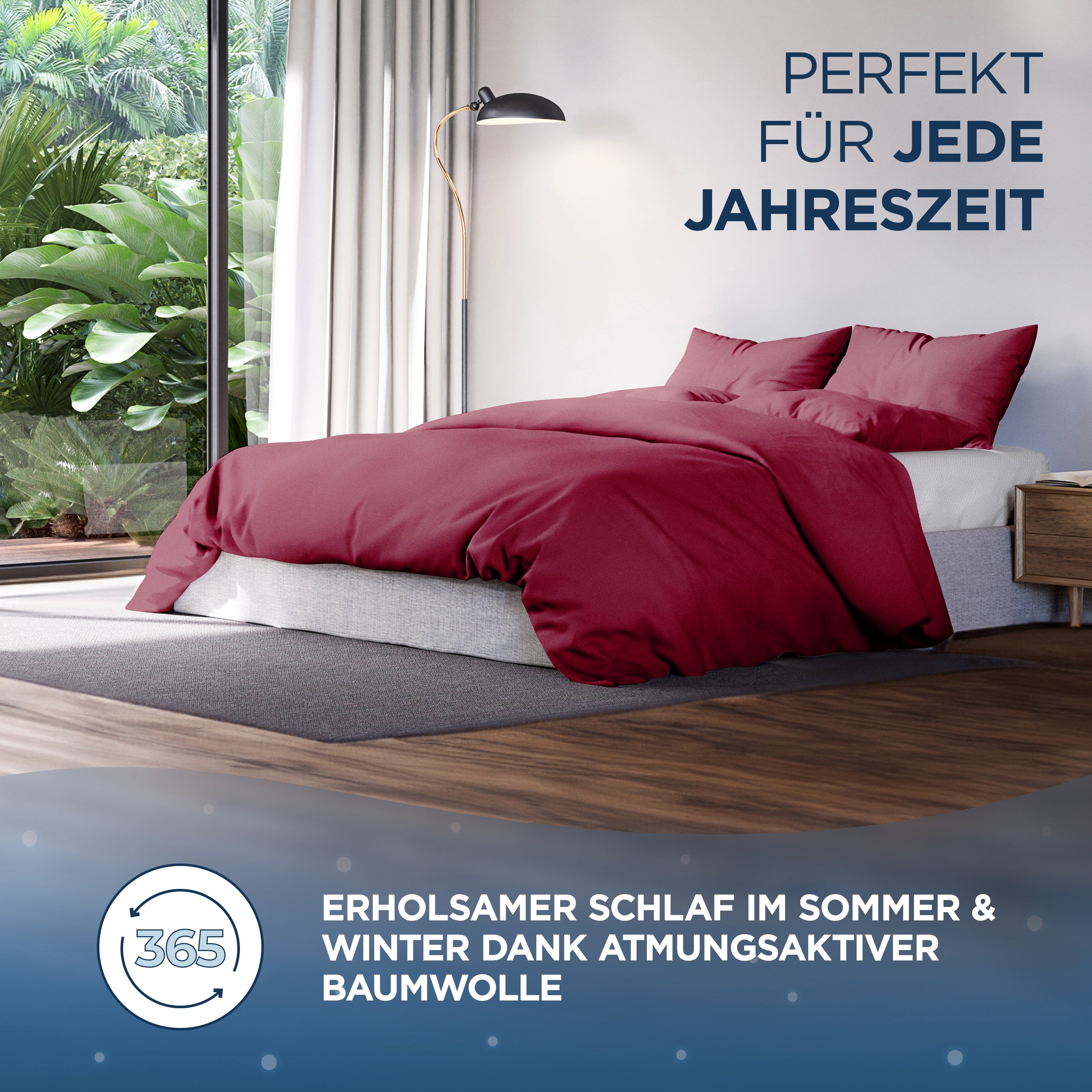 Baumwollsatin Bettwäsche Set Aluna