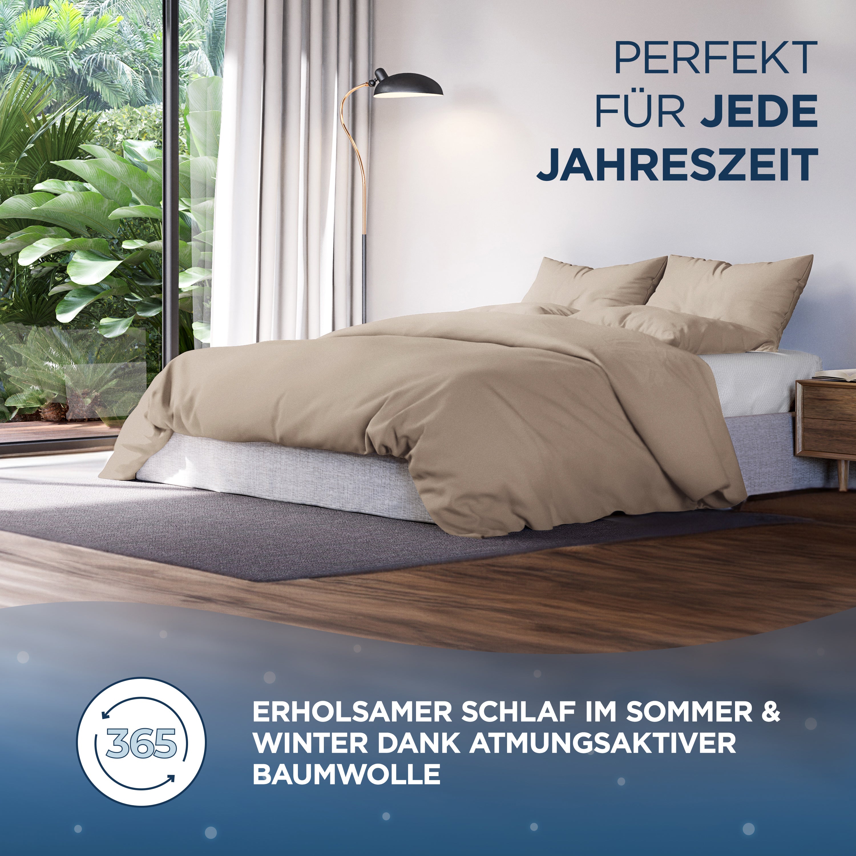 Baumwollsatin Bettwäsche Set Aluna