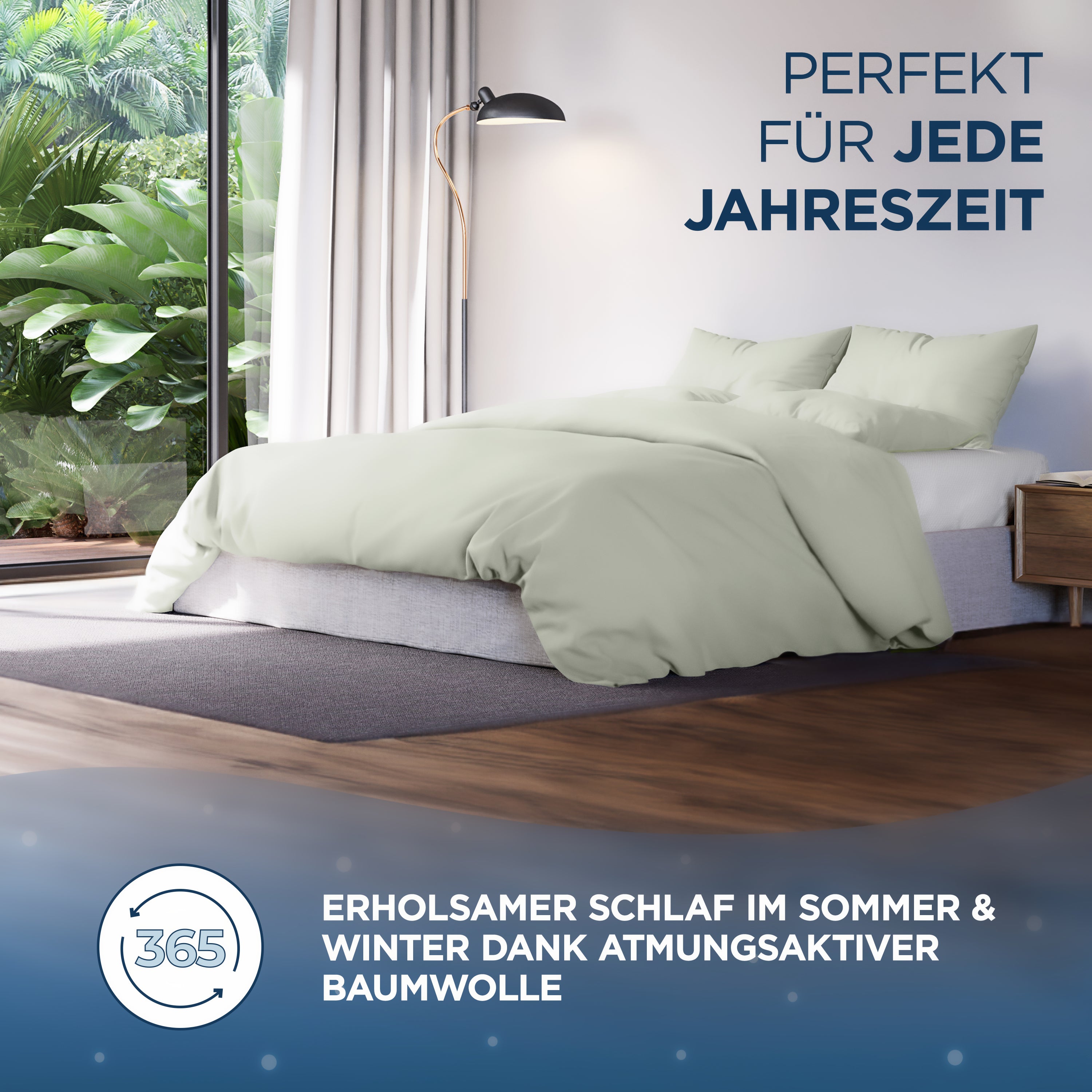 Baumwollsatin Kissenbezug Aluna Samthus