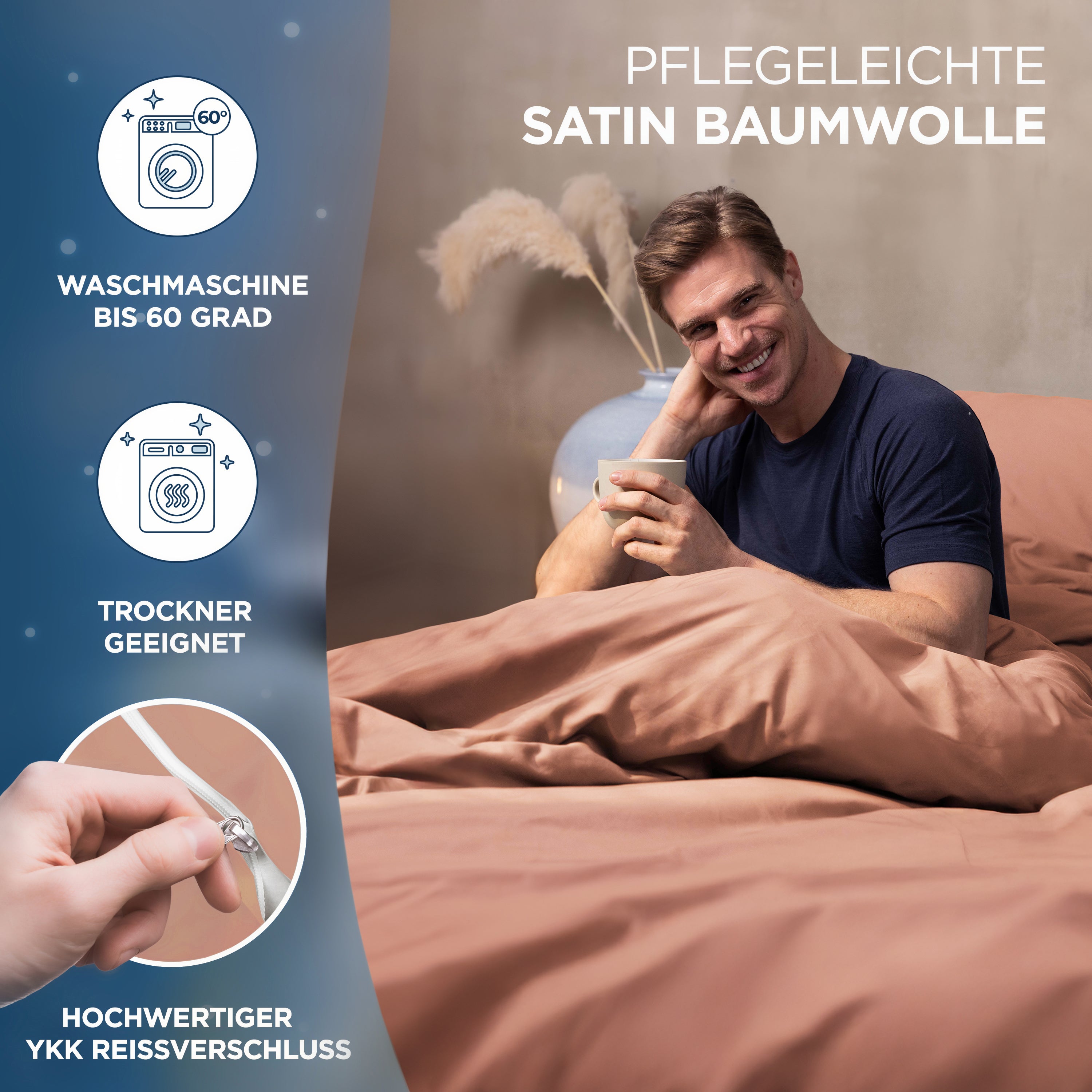 Baumwollsatin Bettwäsche Set Aluna