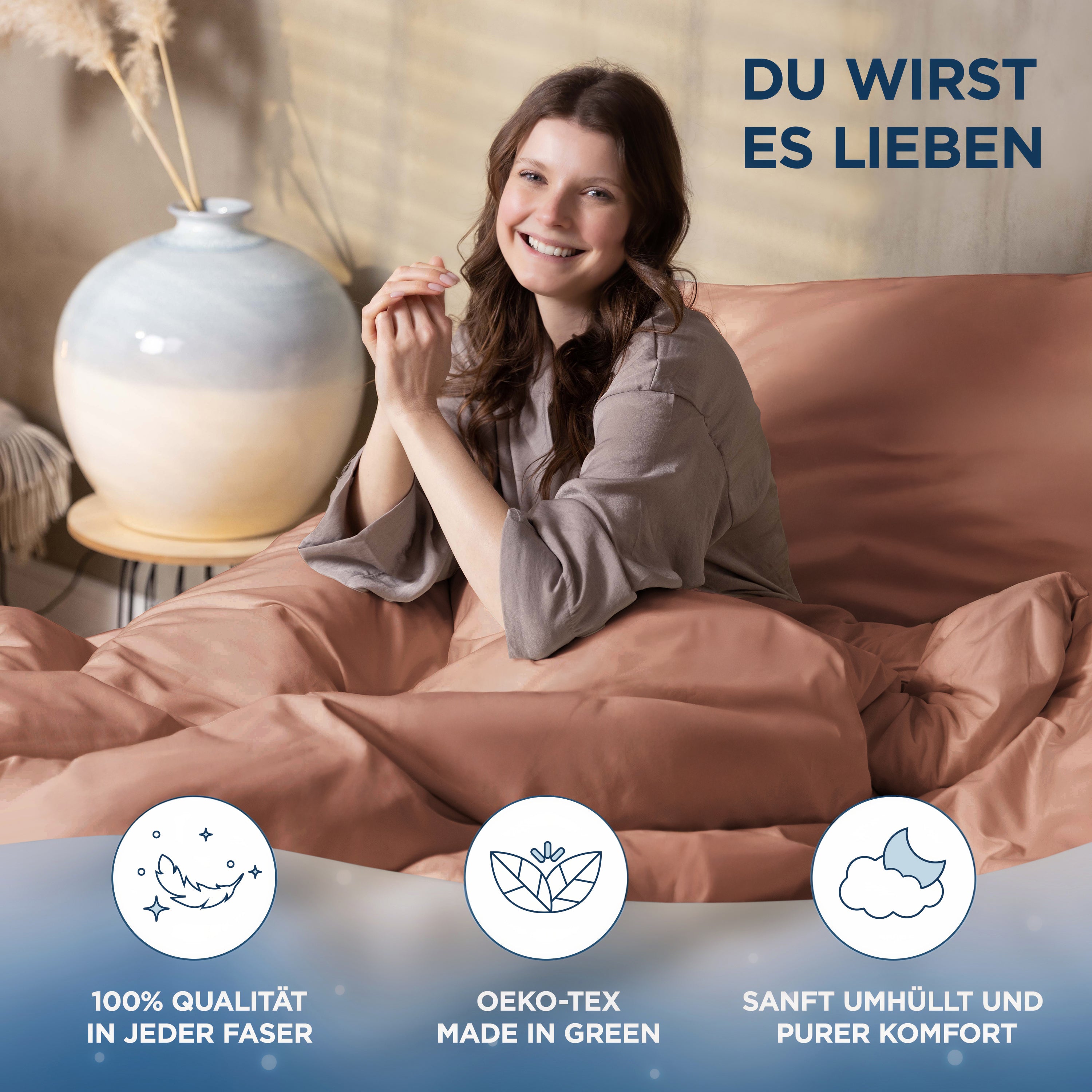 Baumwollsatin Bettwäsche Set Aluna