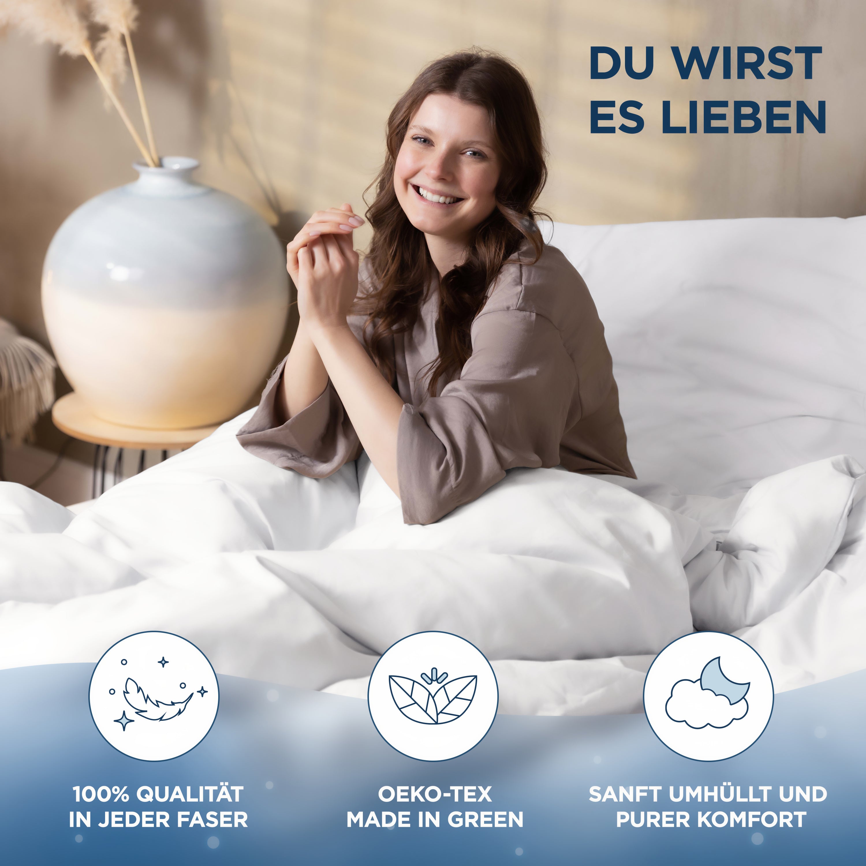 Baumwollsatin Kissenbezug Aluna Samthus