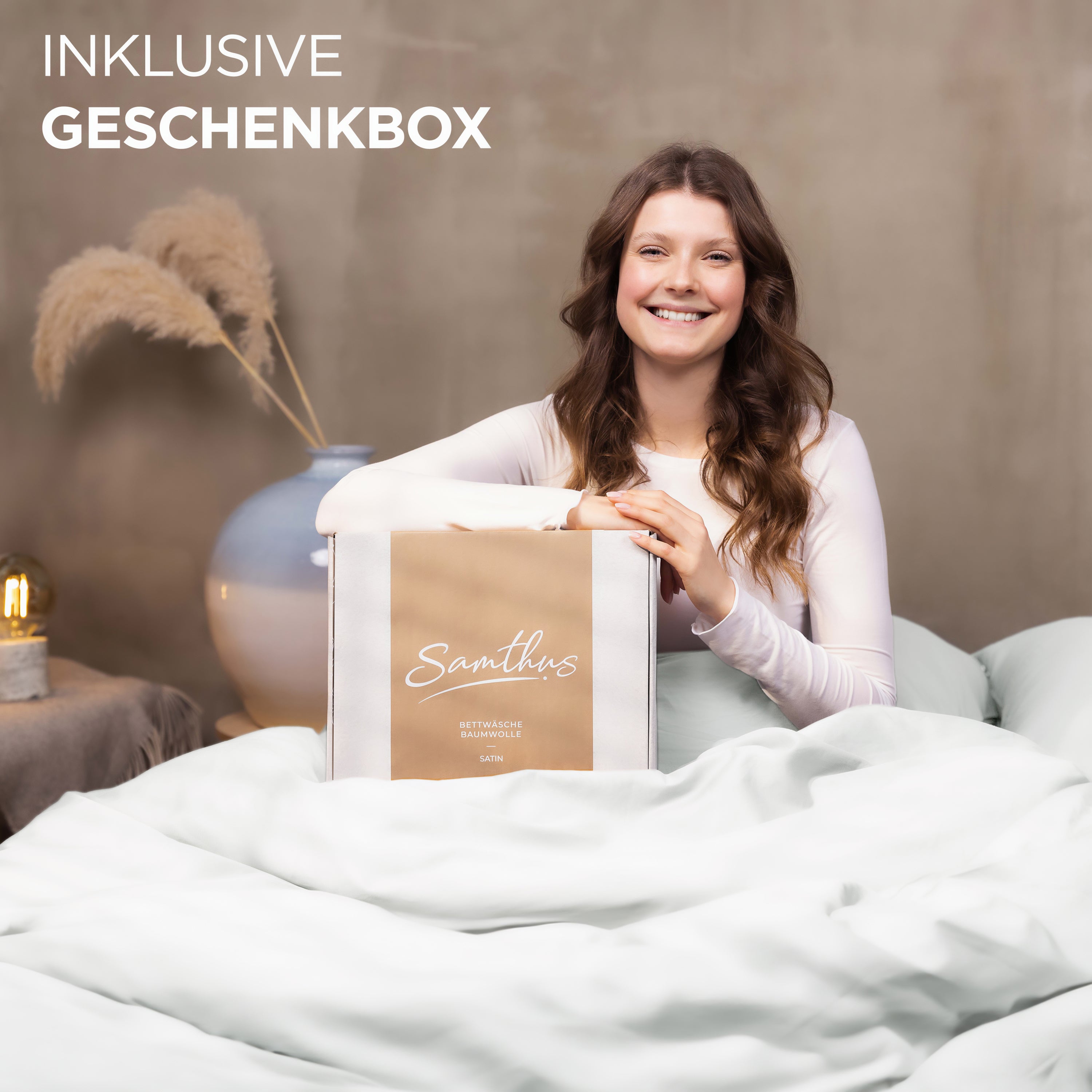 Baumwollsatin Bettwäsche Set Aluna Samthus