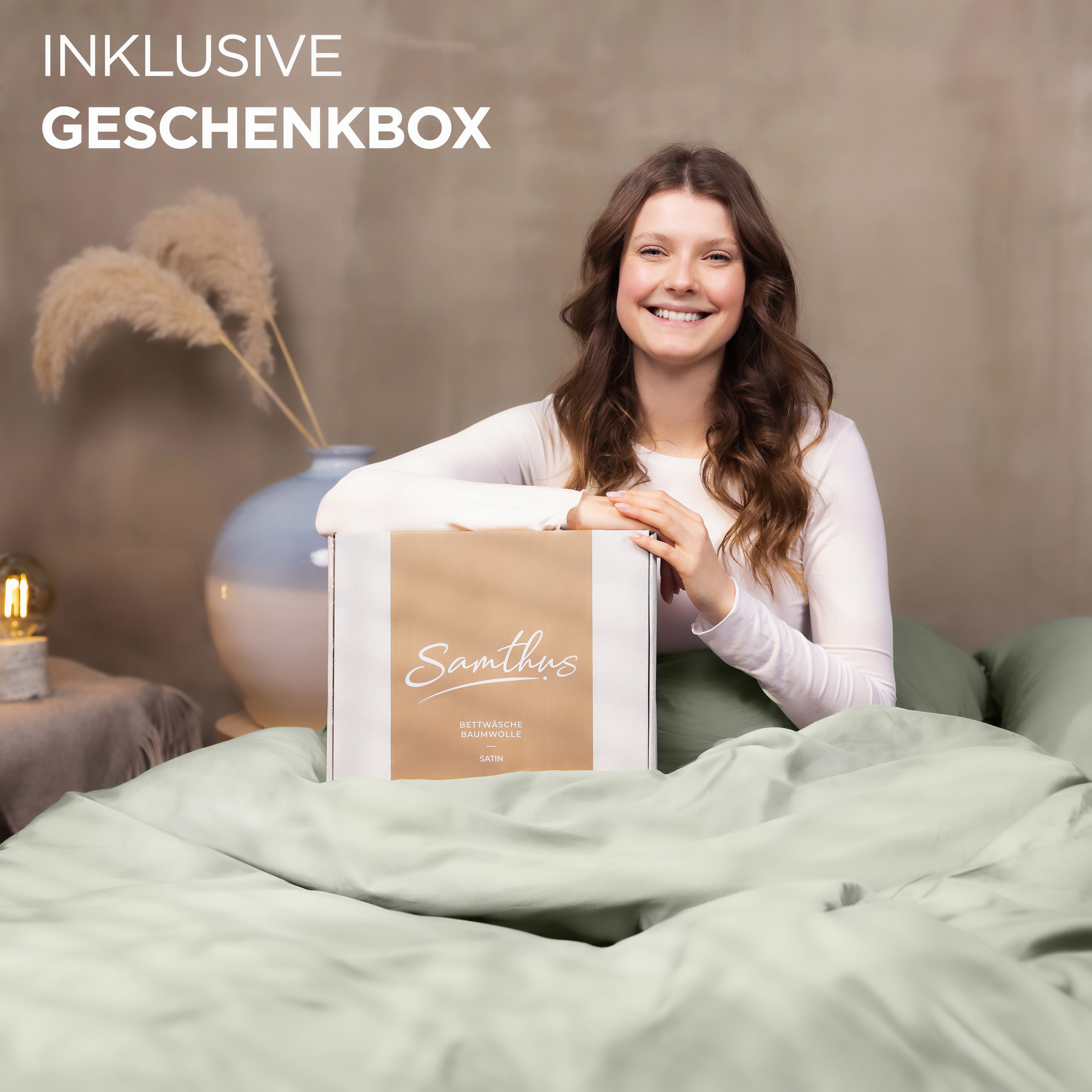 Baumwollsatin Bettwäsche Set Aluna Samthus
