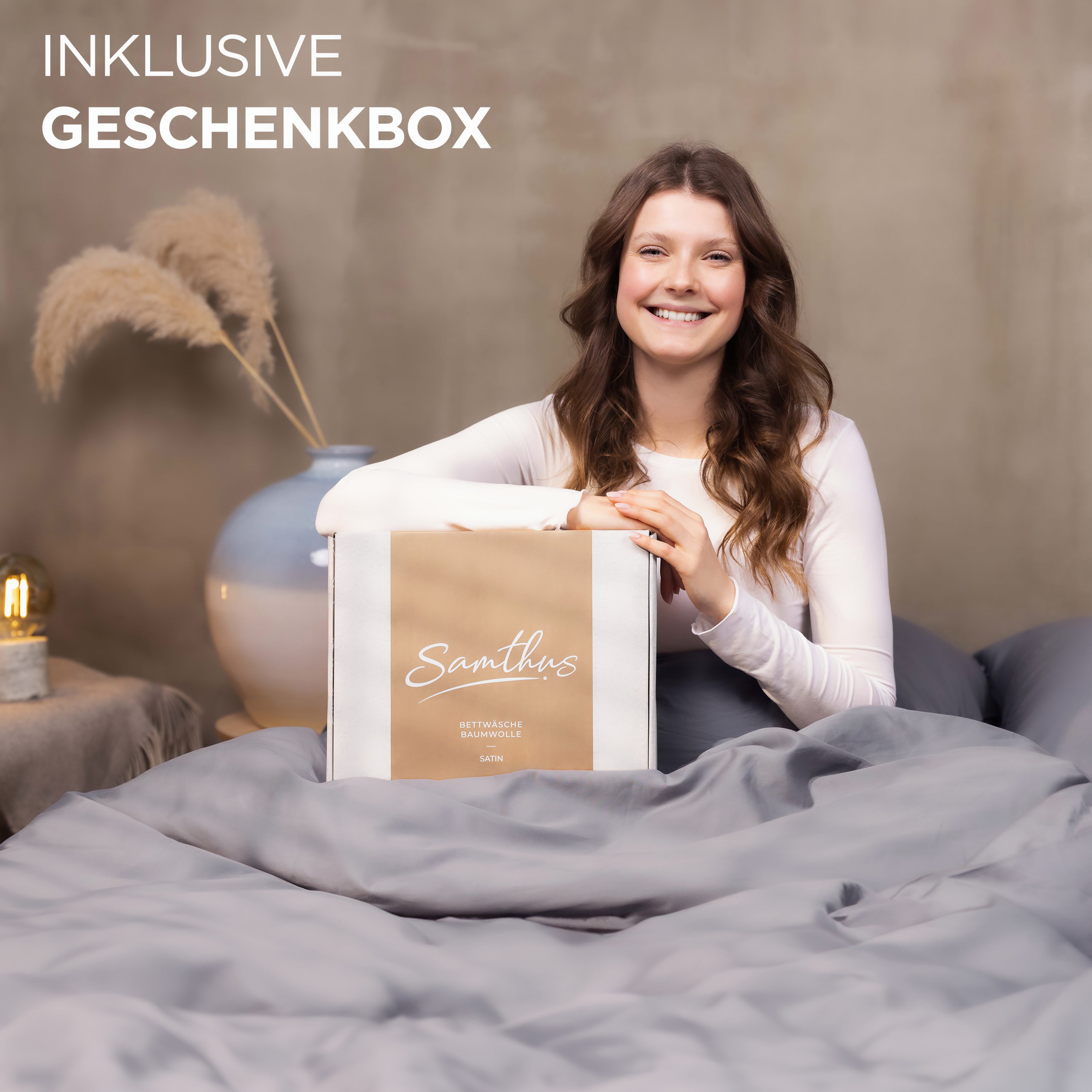 Baumwollsatin Bettwäsche Set Aluna Samthus