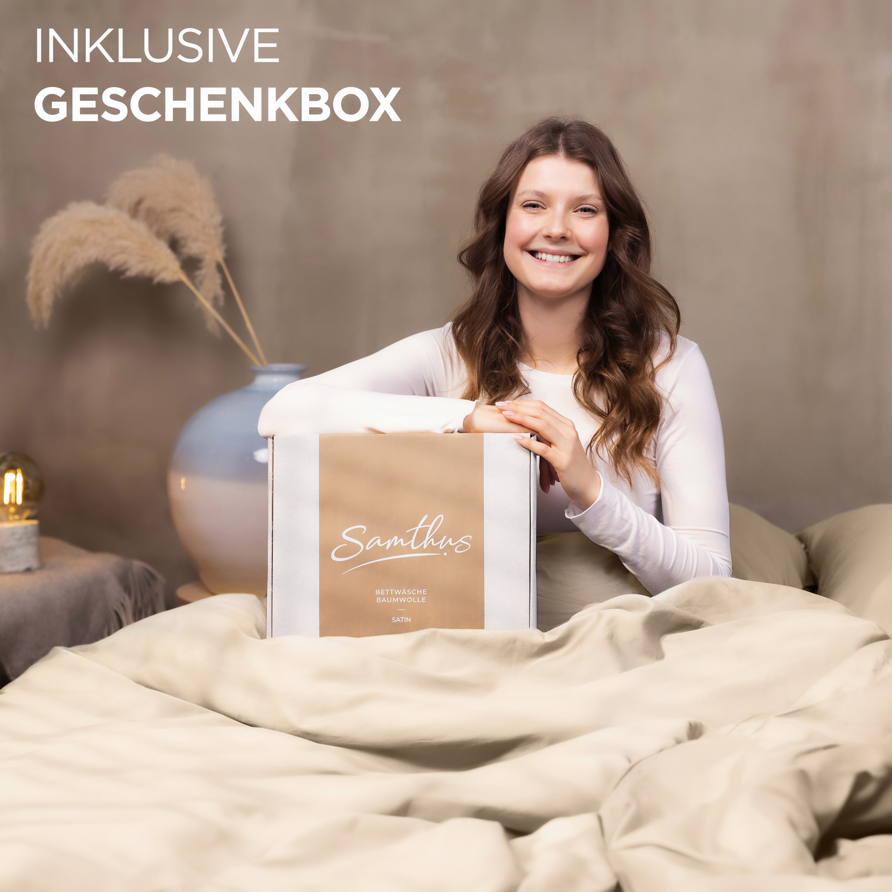 Baumwollsatin Bettwäsche Set Aluna Samthus