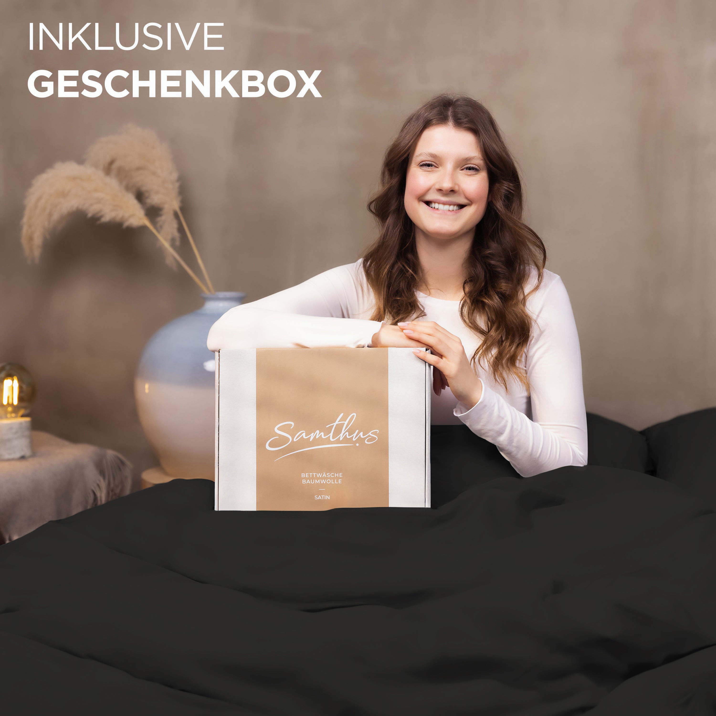 Baumwollsatin Bettwäsche Set Aluna Samthus