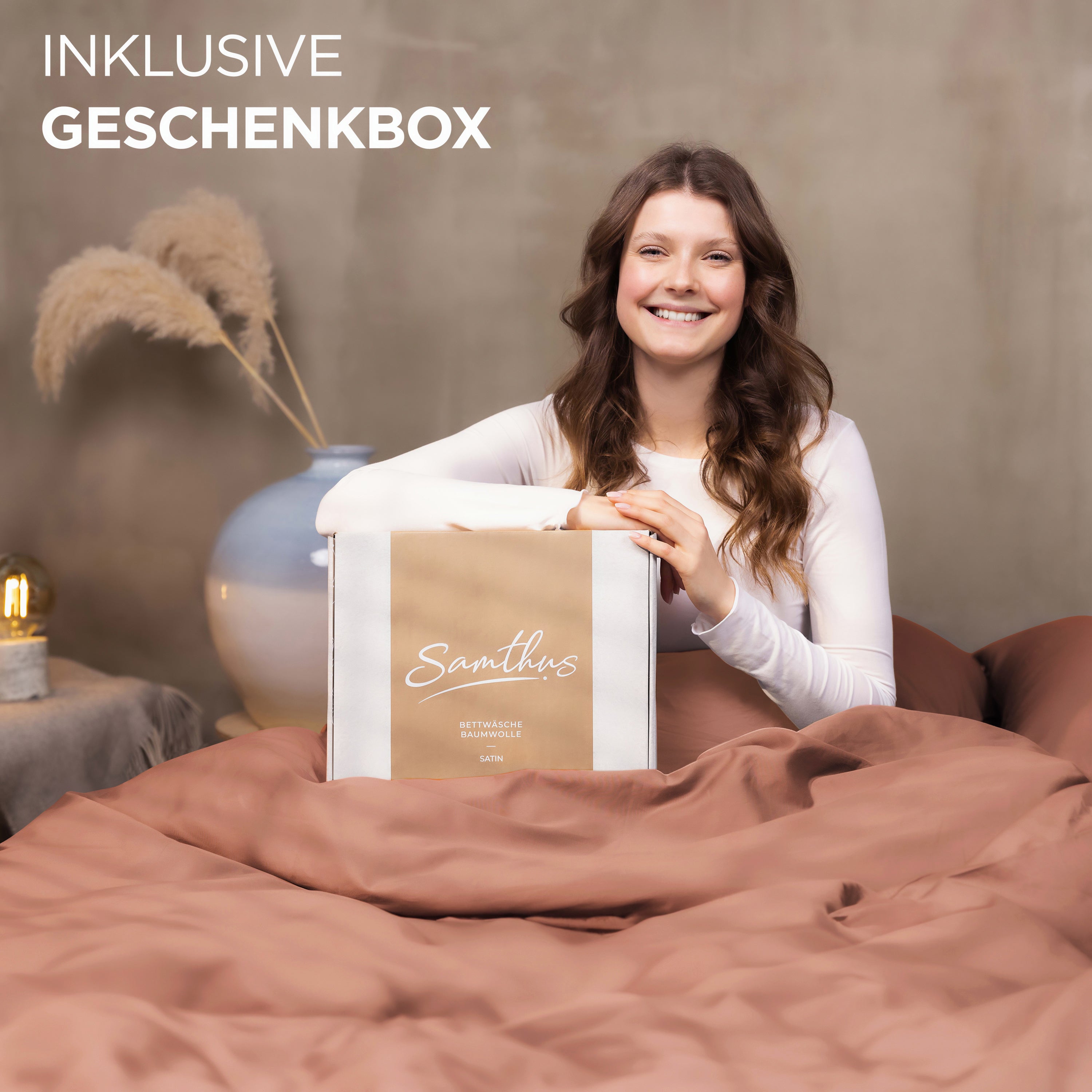 Baumwollsatin Bettwäsche Set Aluna