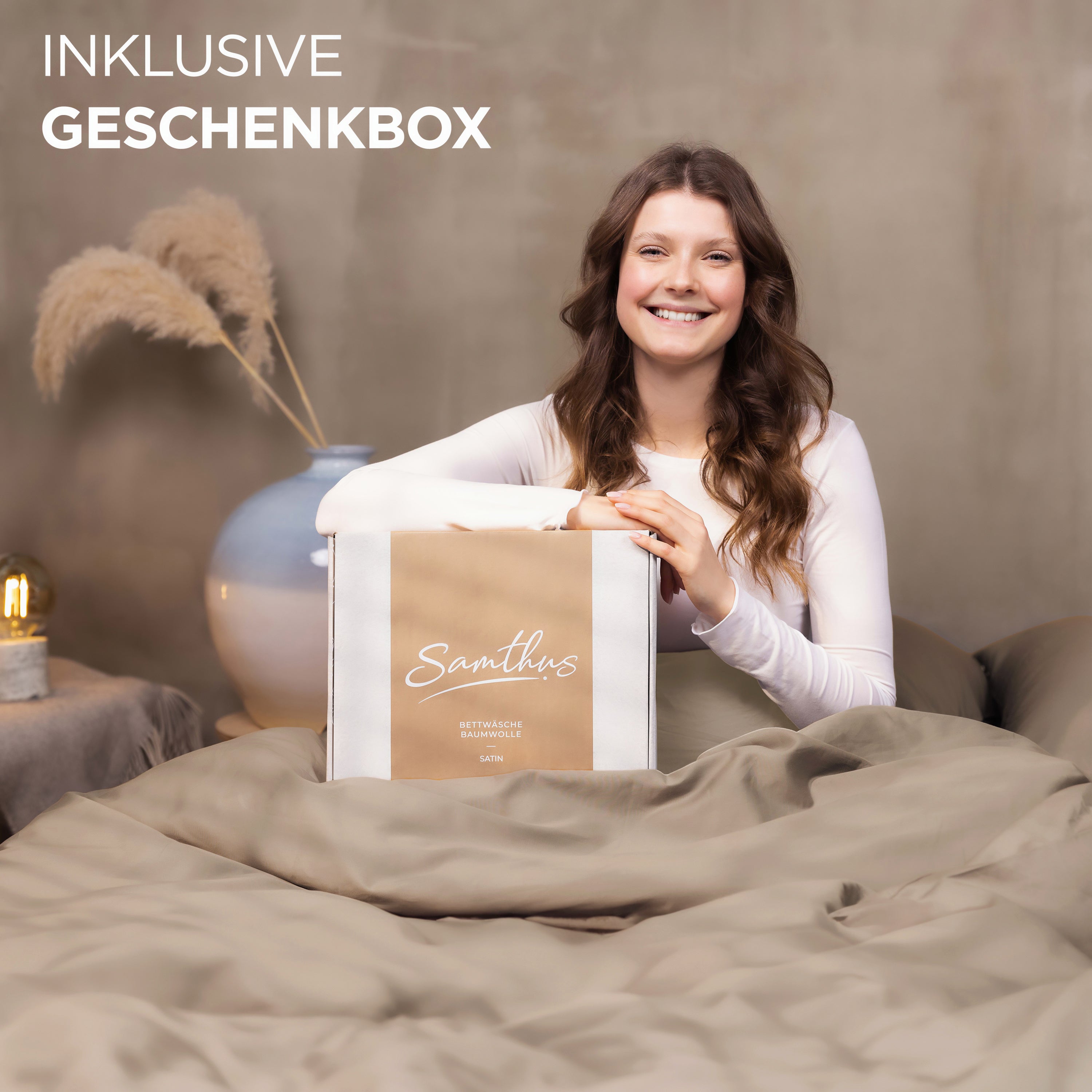 Baumwollsatin Bettwäsche Set Aluna