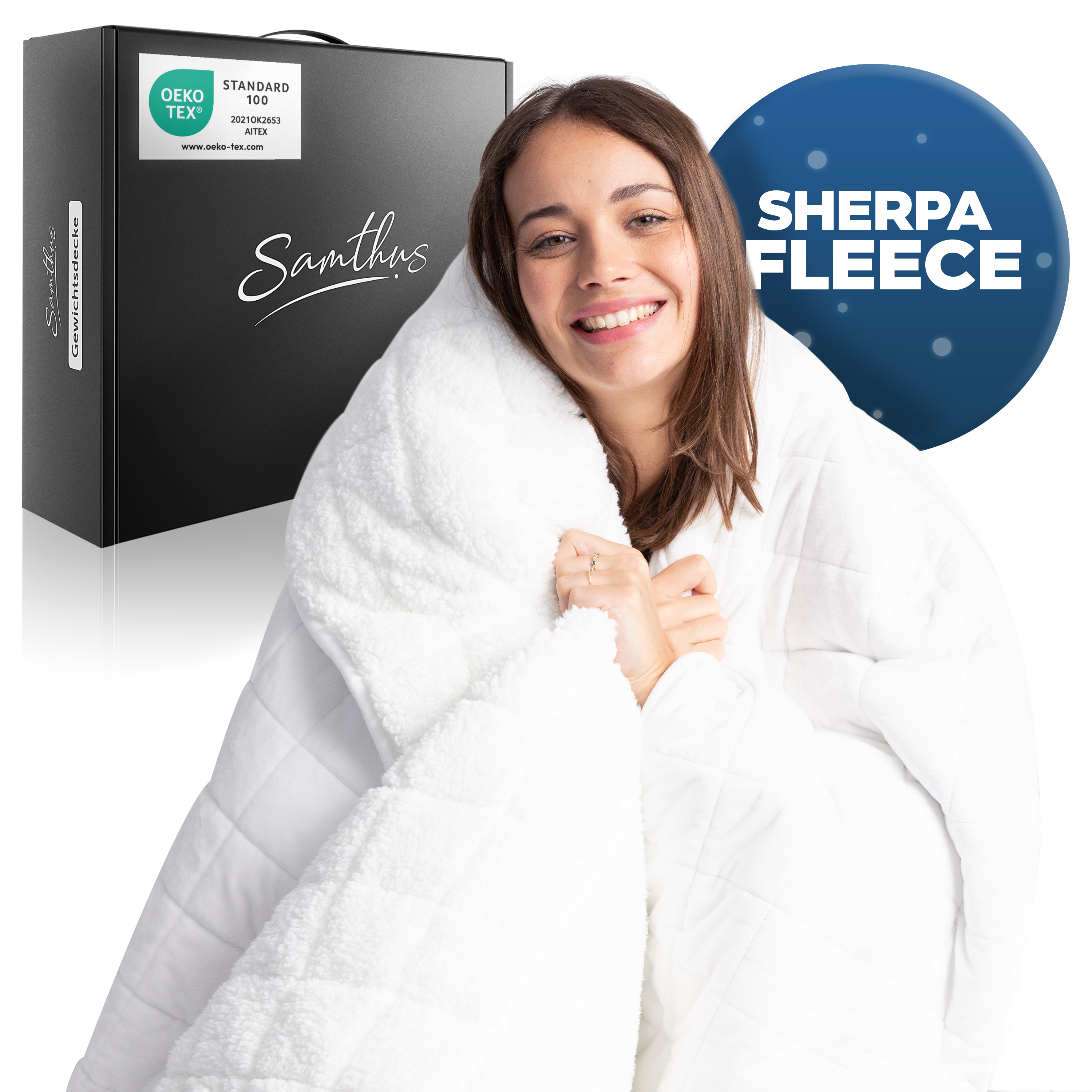 Gewichtsdecke Sherpa Fleece Samthus