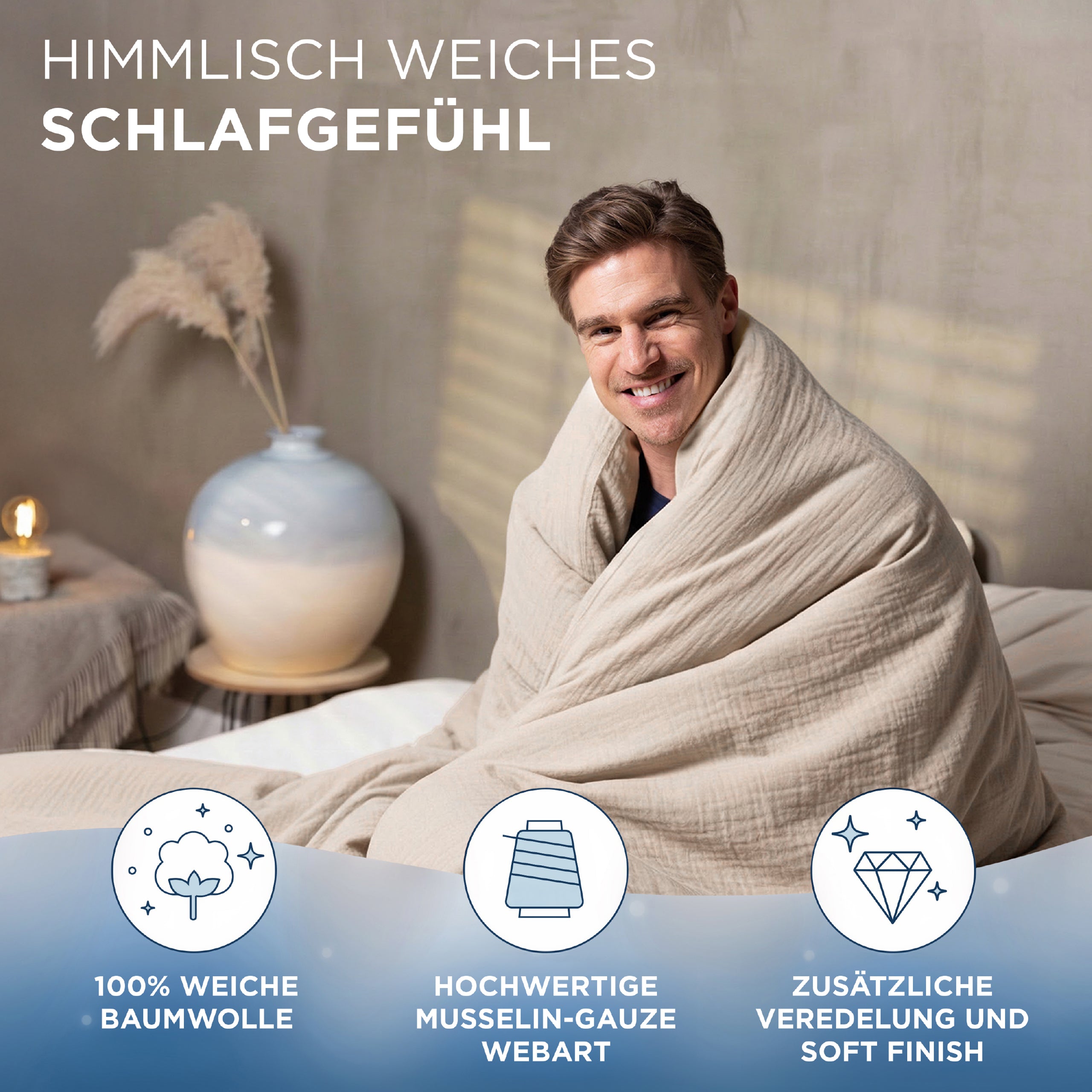 Musselin Bettwäsche Aurora