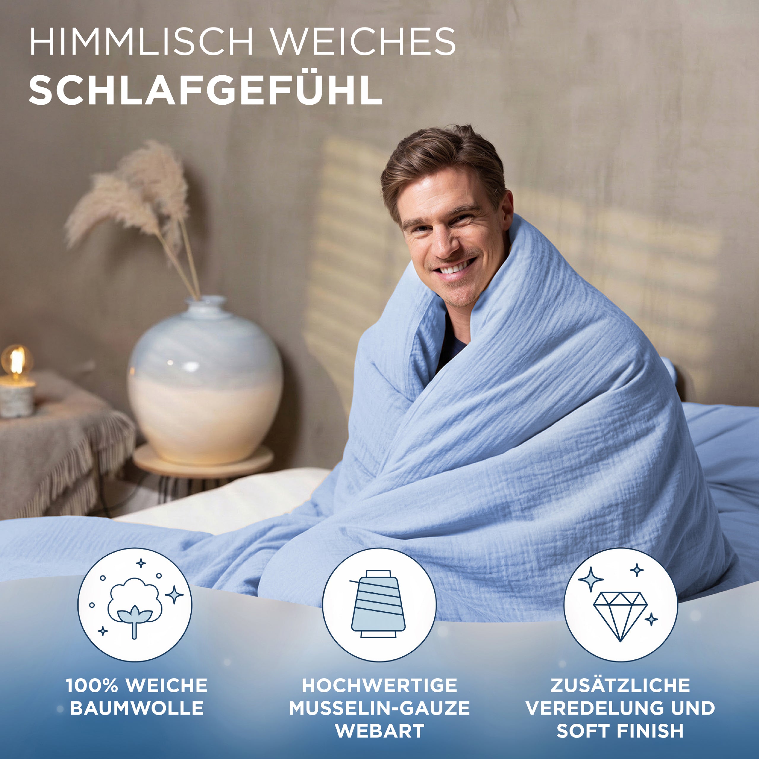 Musselin Bettwäsche Aurora