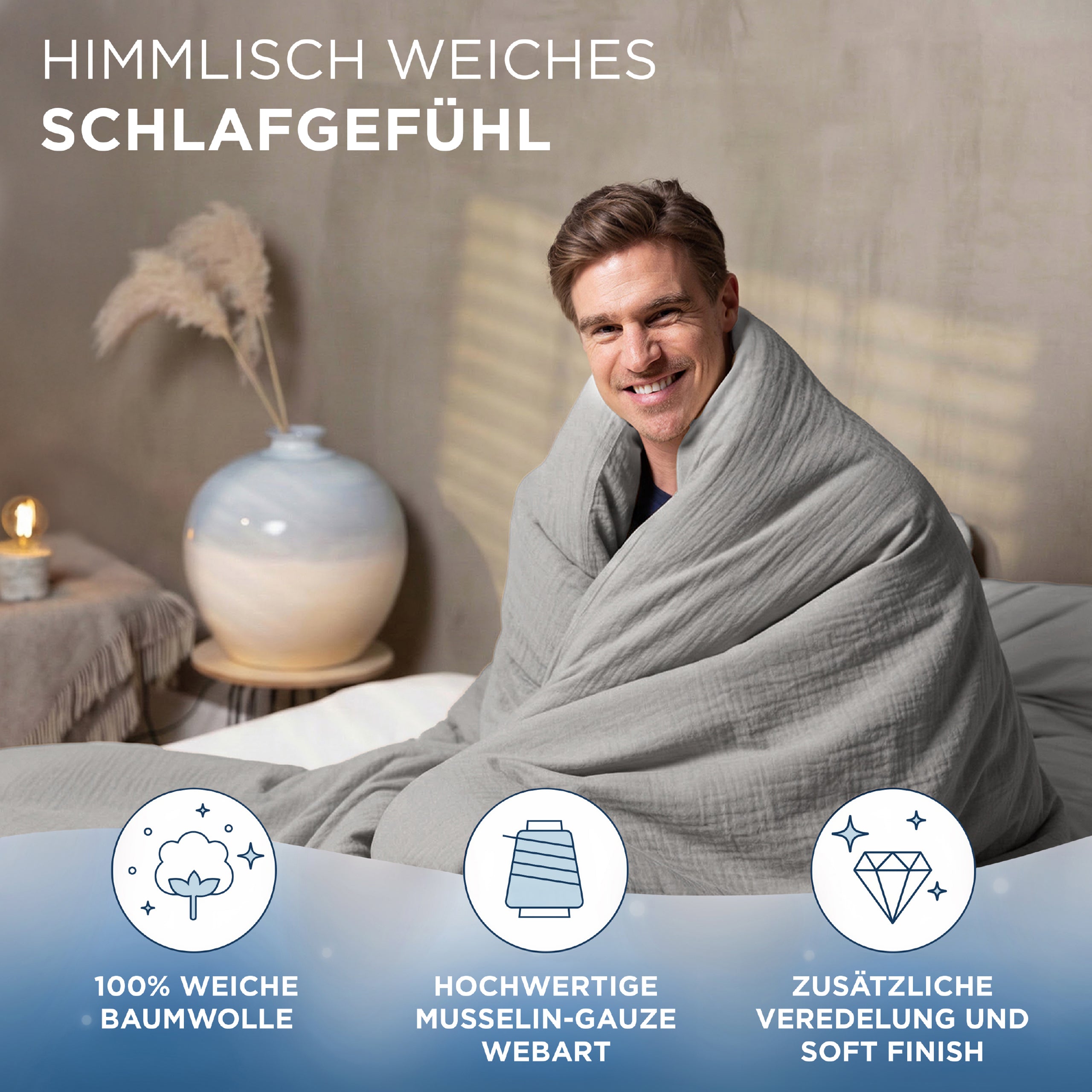 Musselin Bettwäsche Aurora