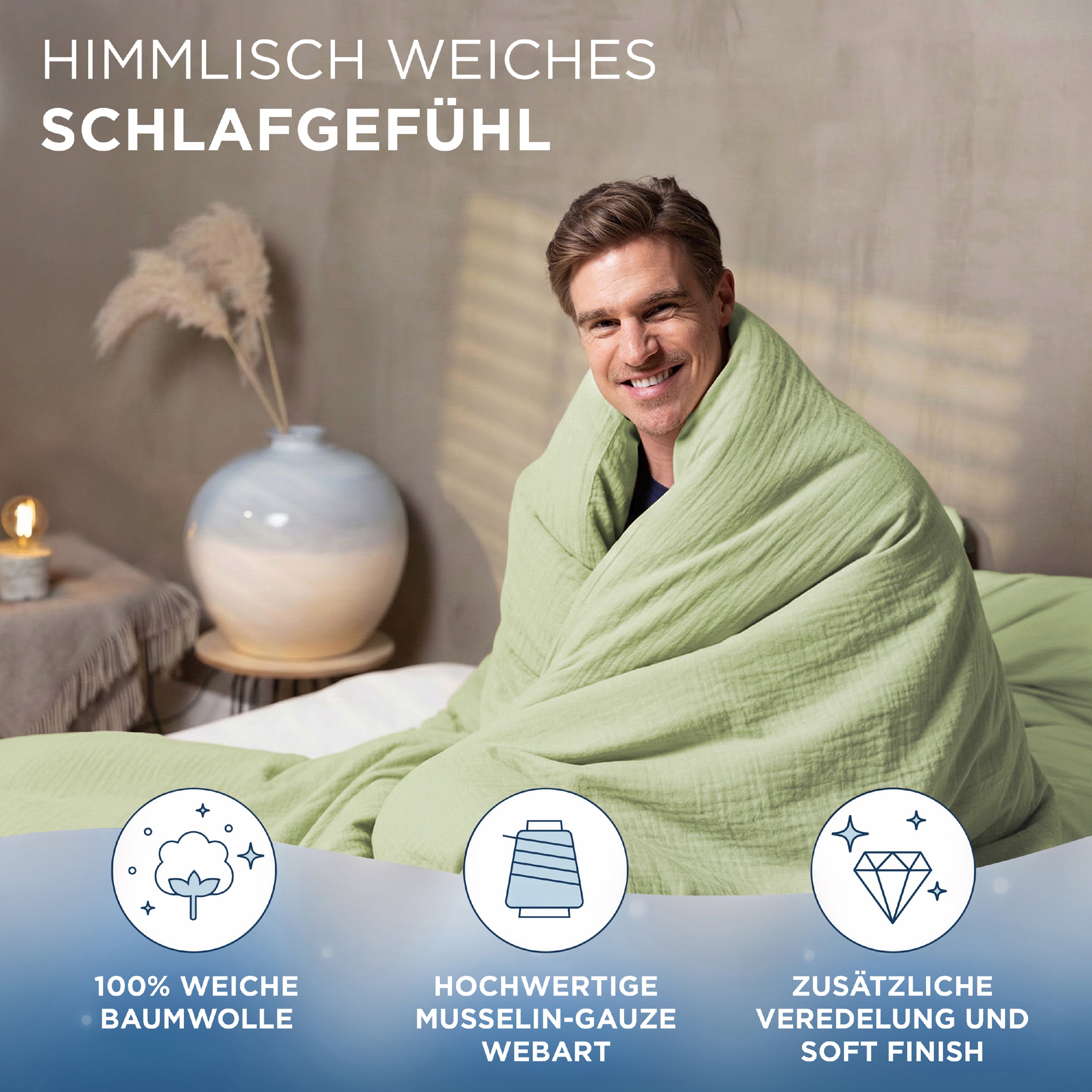 Musselin Bettwäsche Aurora
