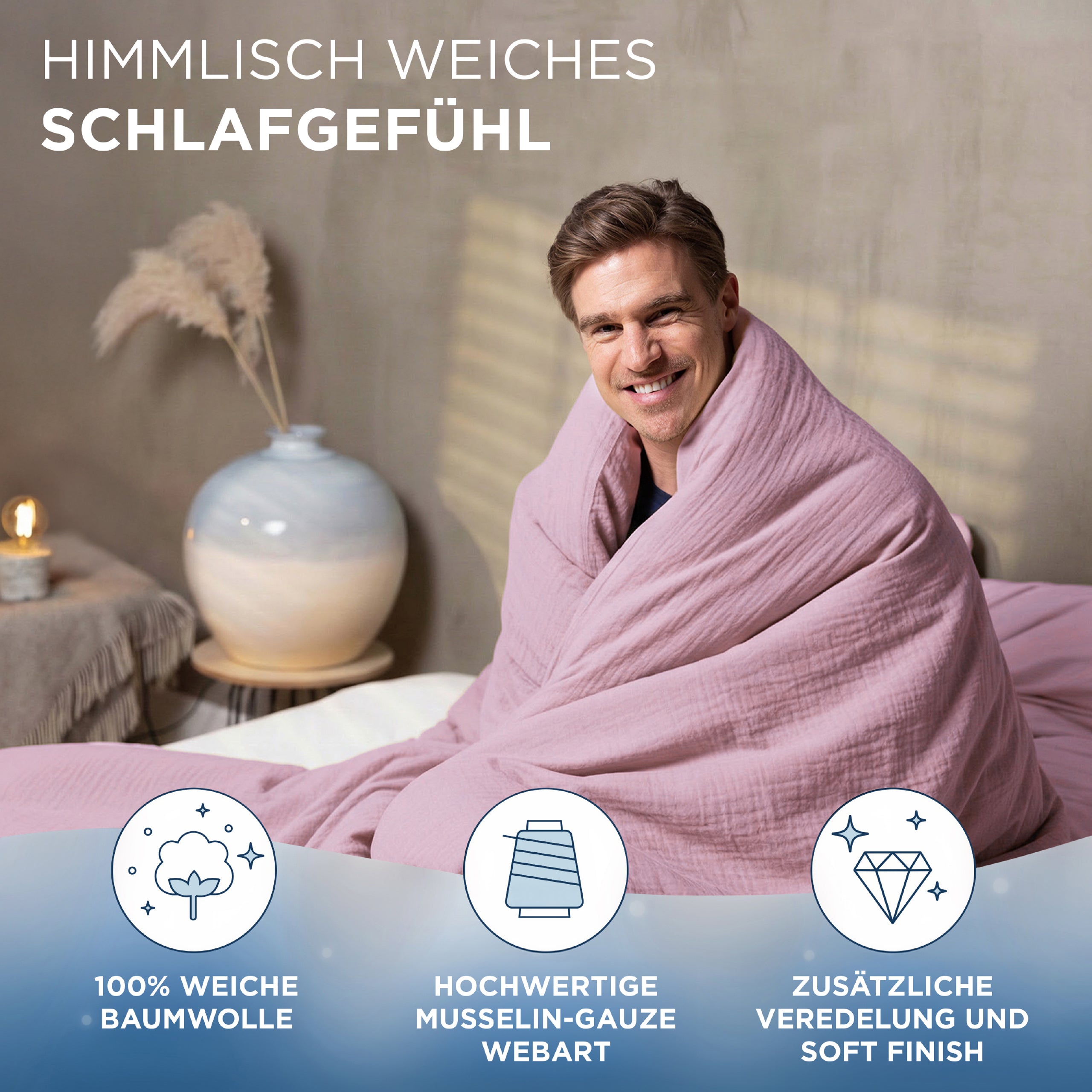 Musselin Bettwäsche Aurora