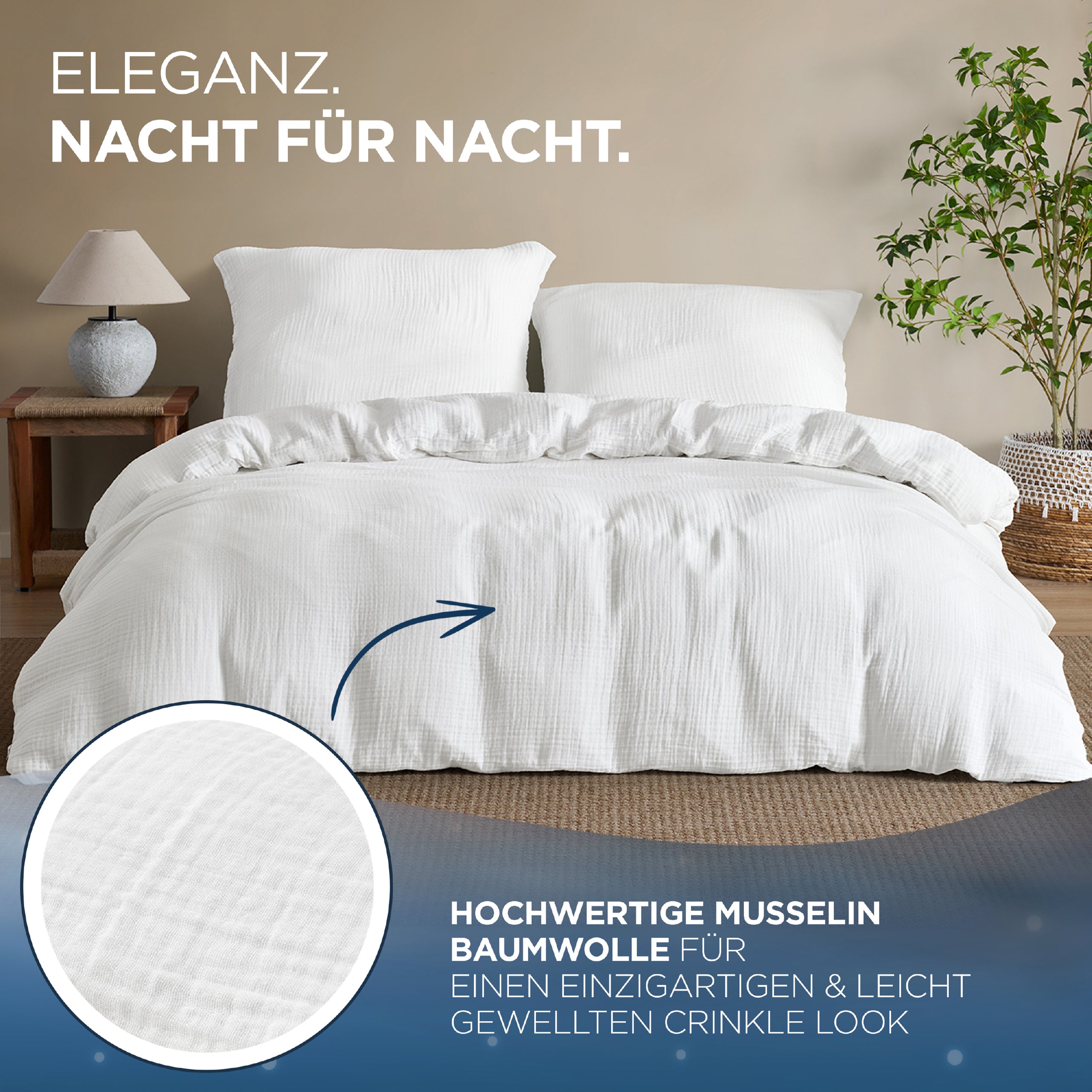 Musselin Bettwäsche Aurora