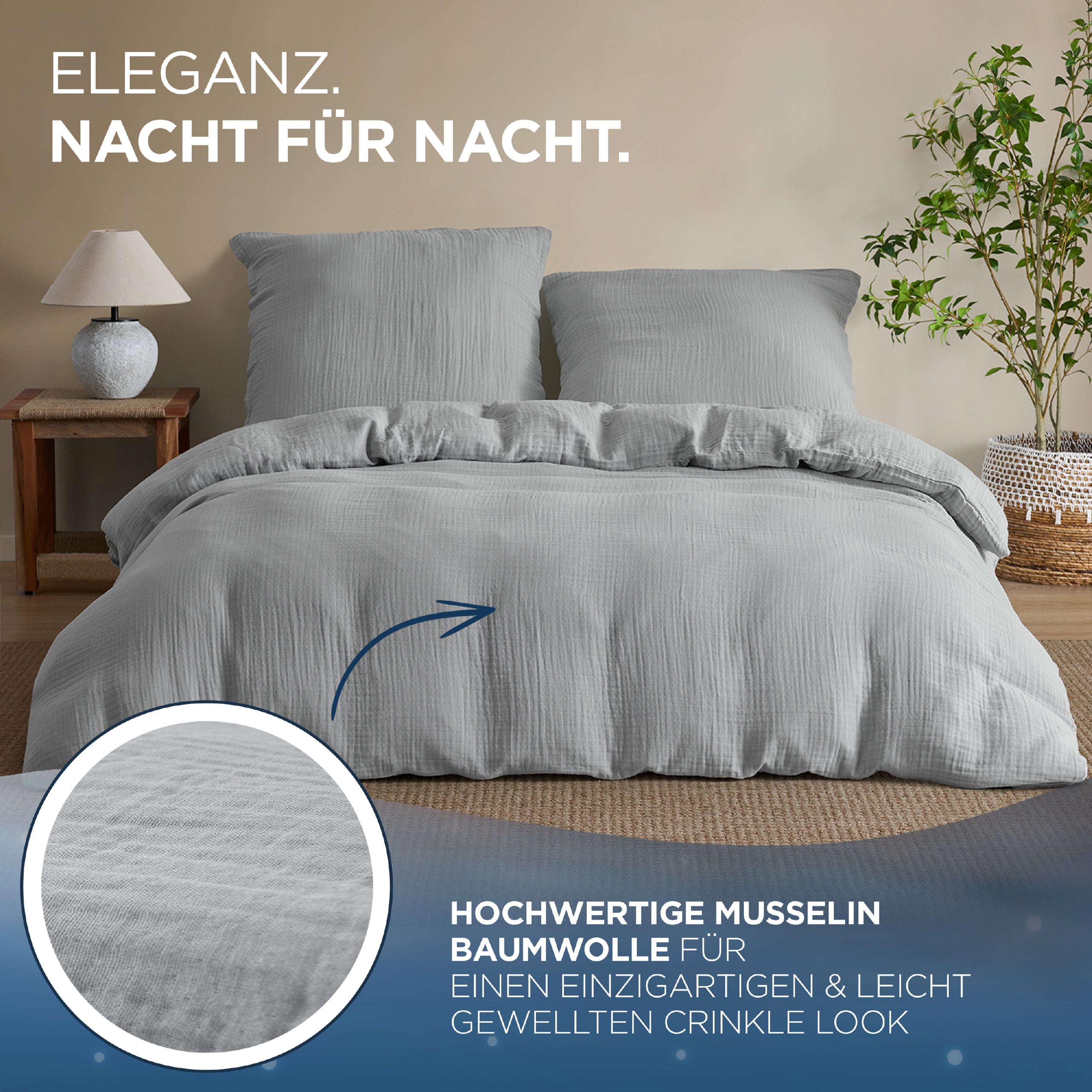 Musselin Bettwäsche Aurora