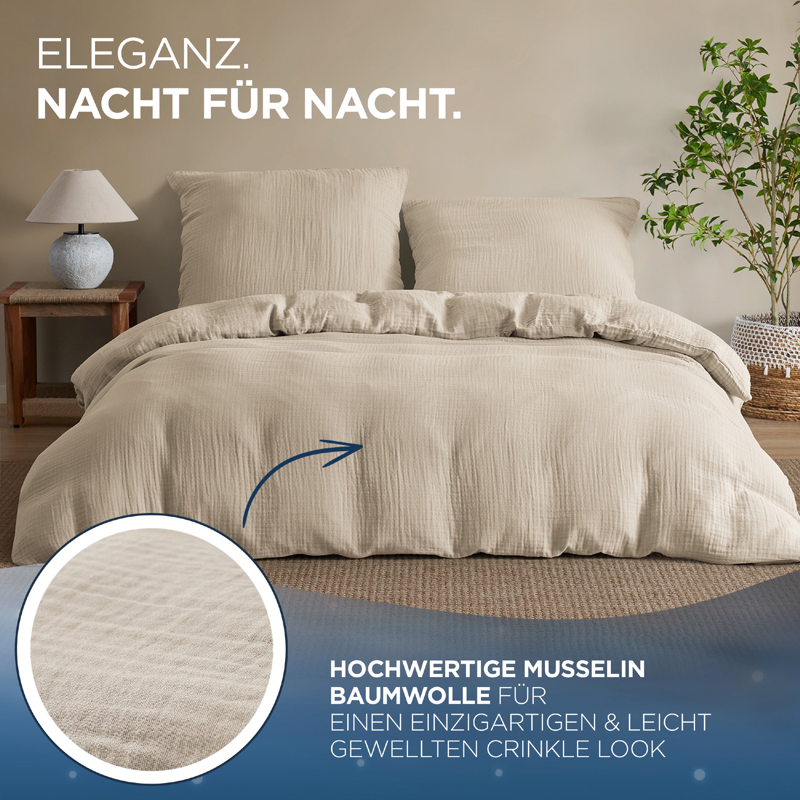 Musselin Bettwäsche Aurora