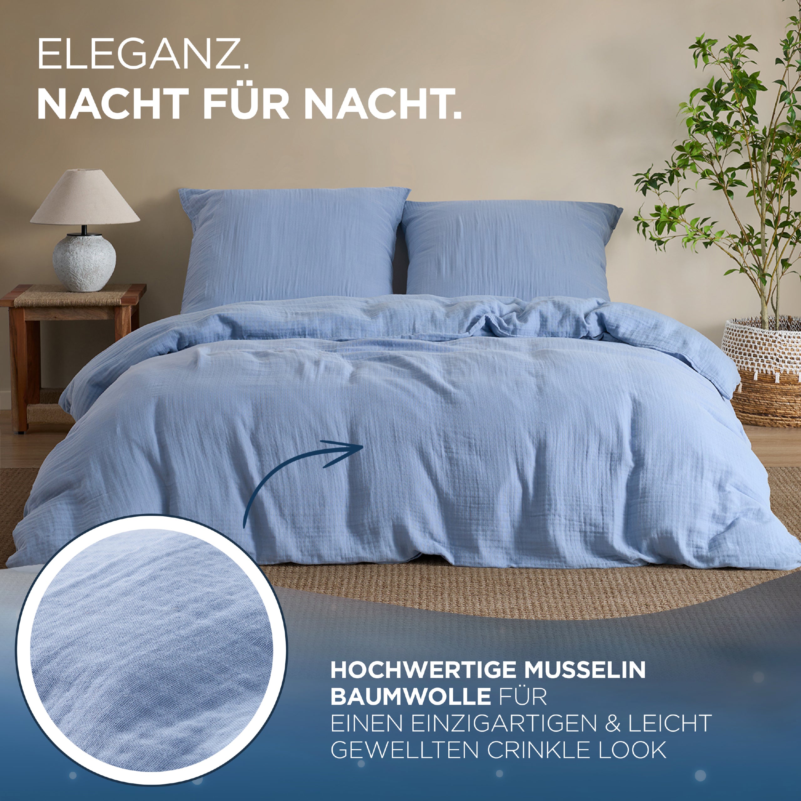 Musselin Bettwäsche Aurora