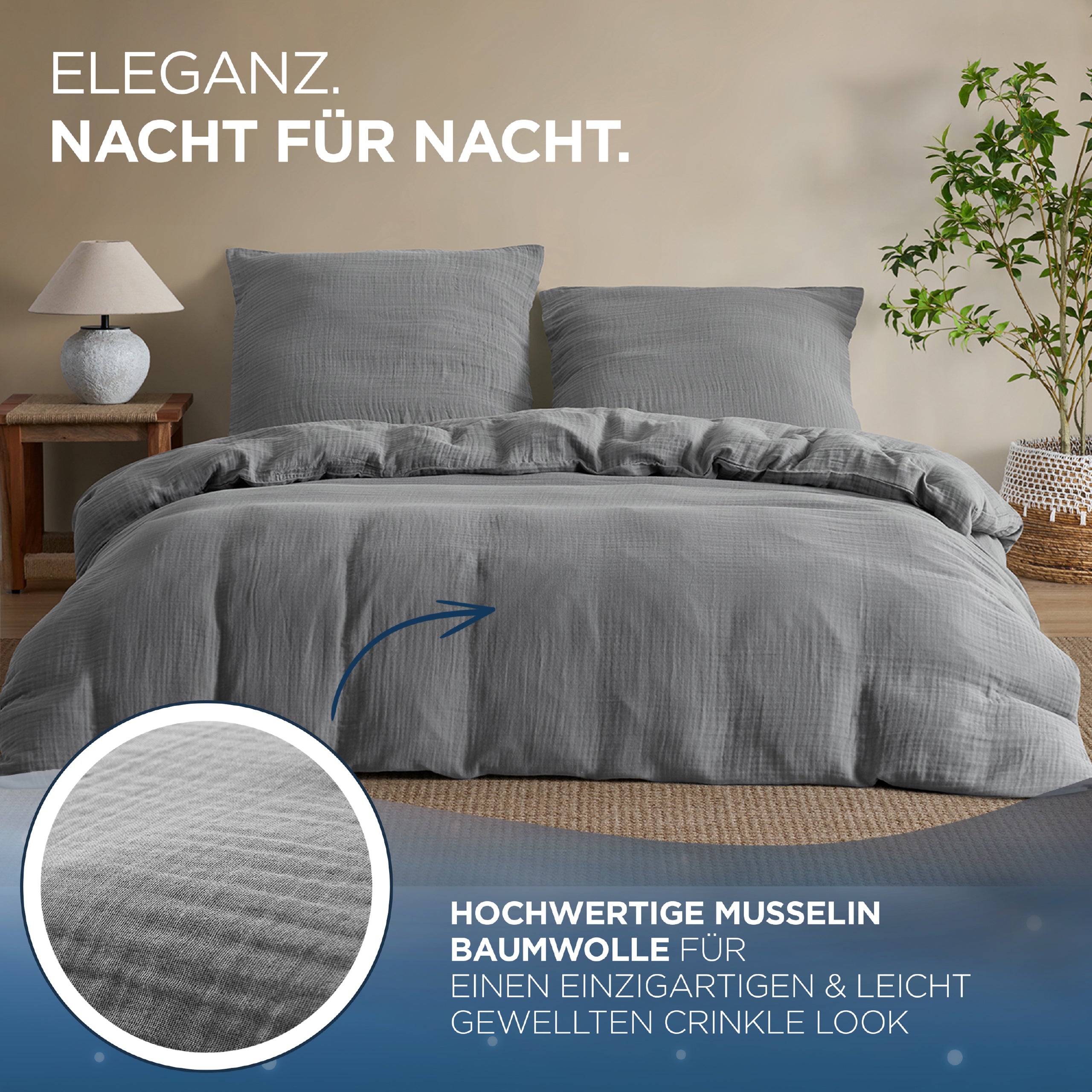 Musselin Bettwäsche Aurora