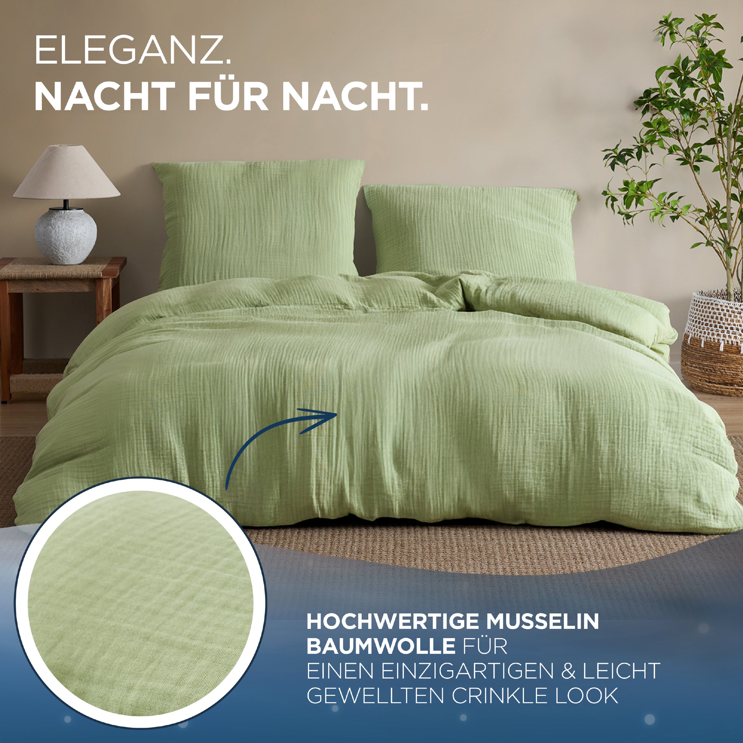 Musselin Bettwäsche Aurora