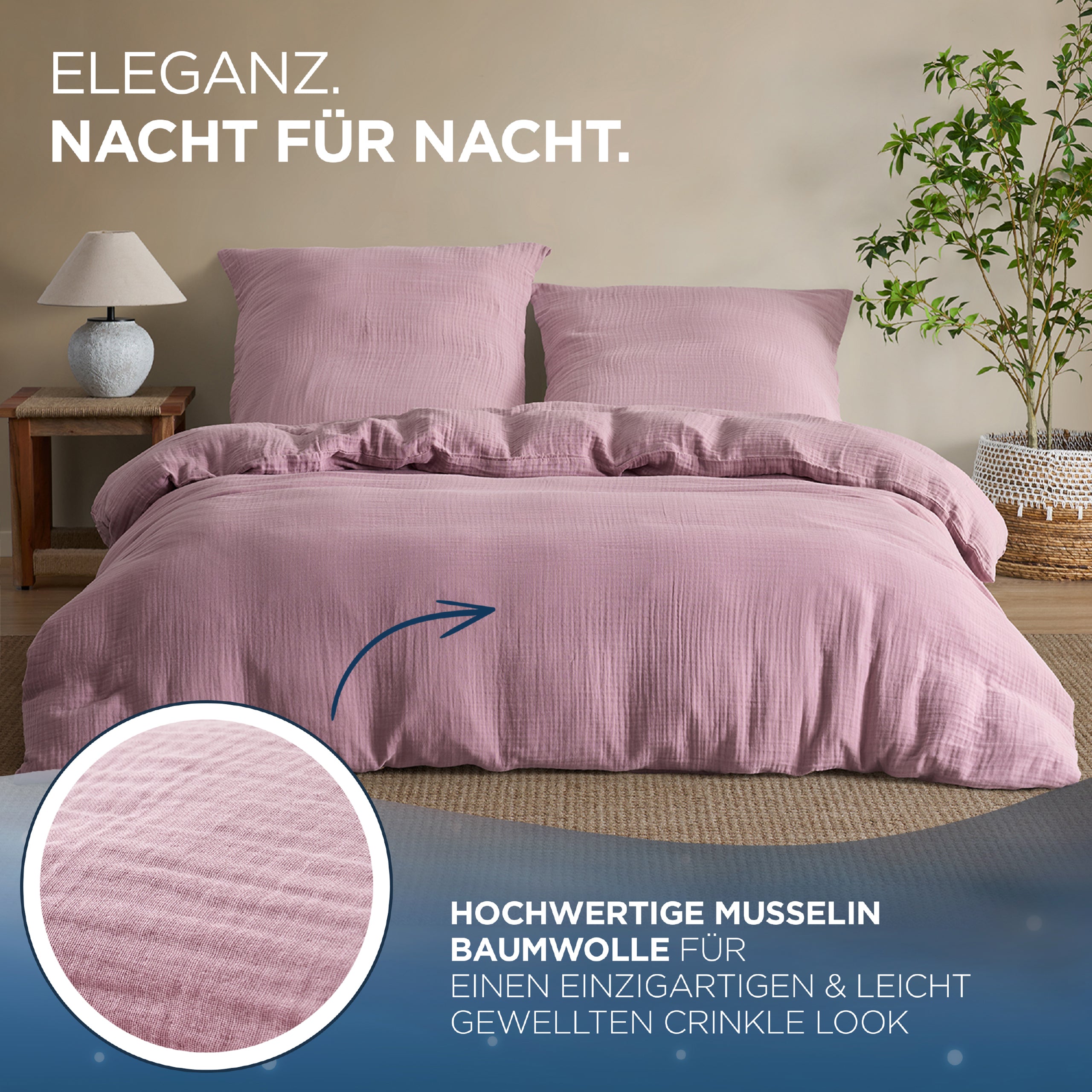 Musselin Bettwäsche Aurora