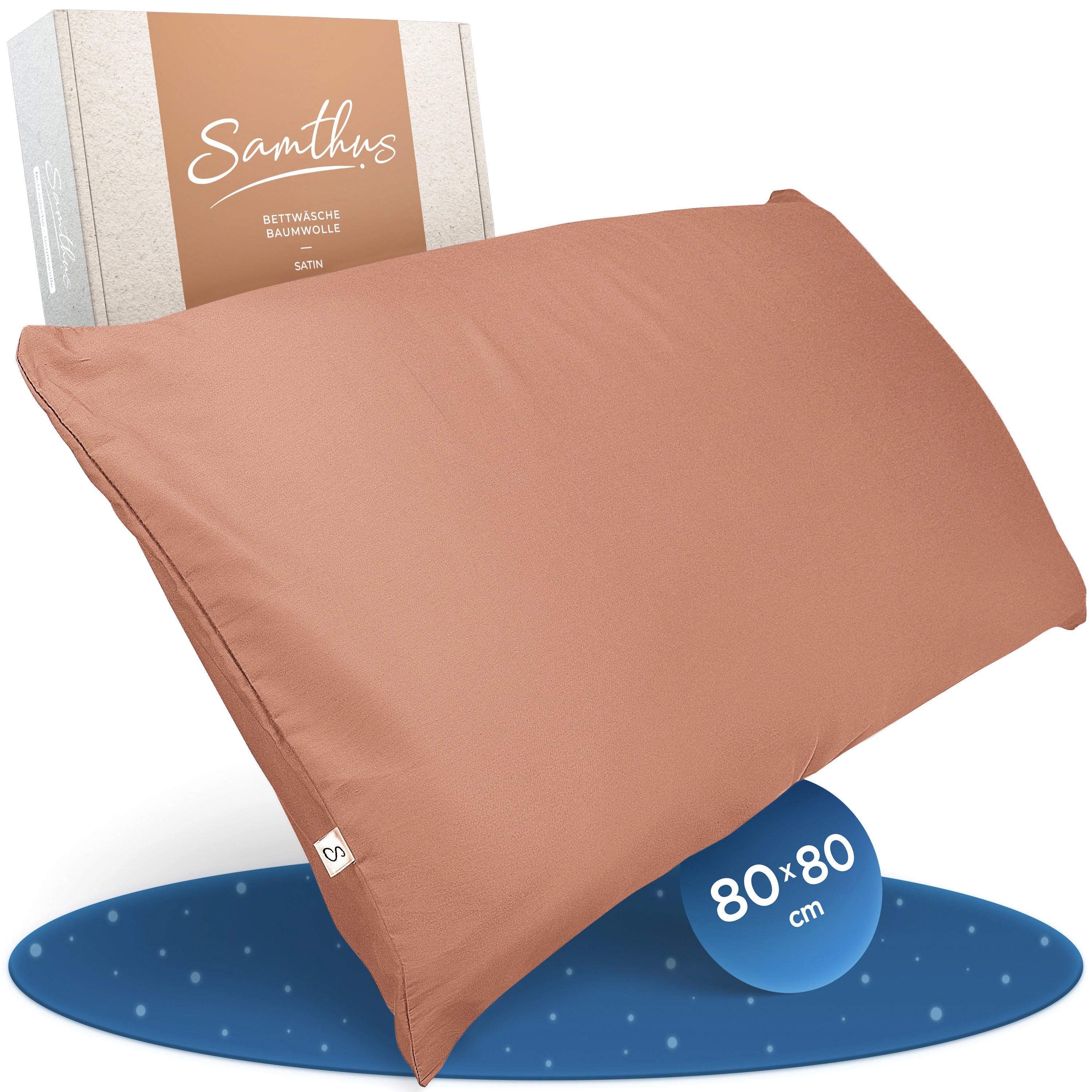 Baumwollsatin Kissenbezug Aluna