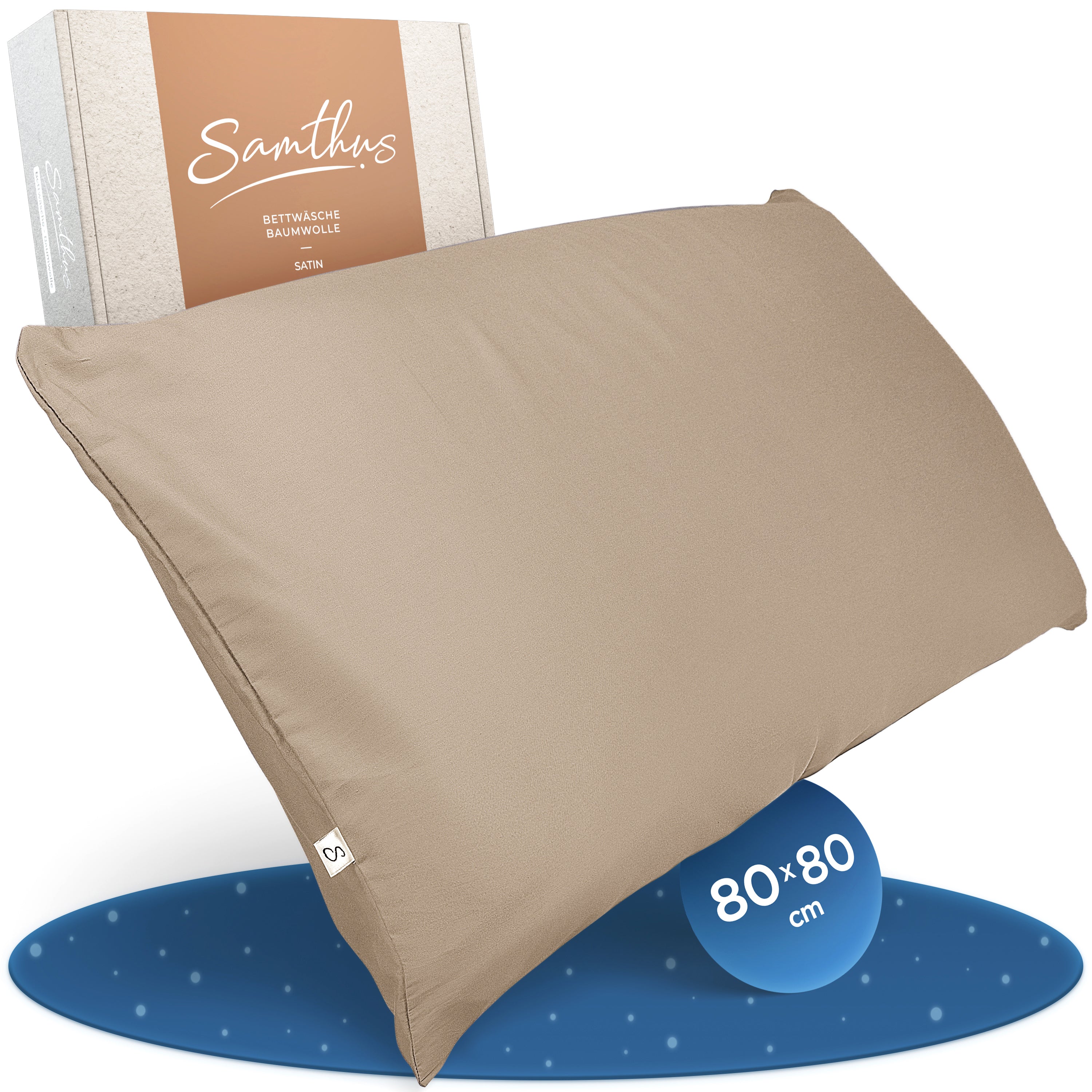 Baumwollsatin Kissenbezug Aluna