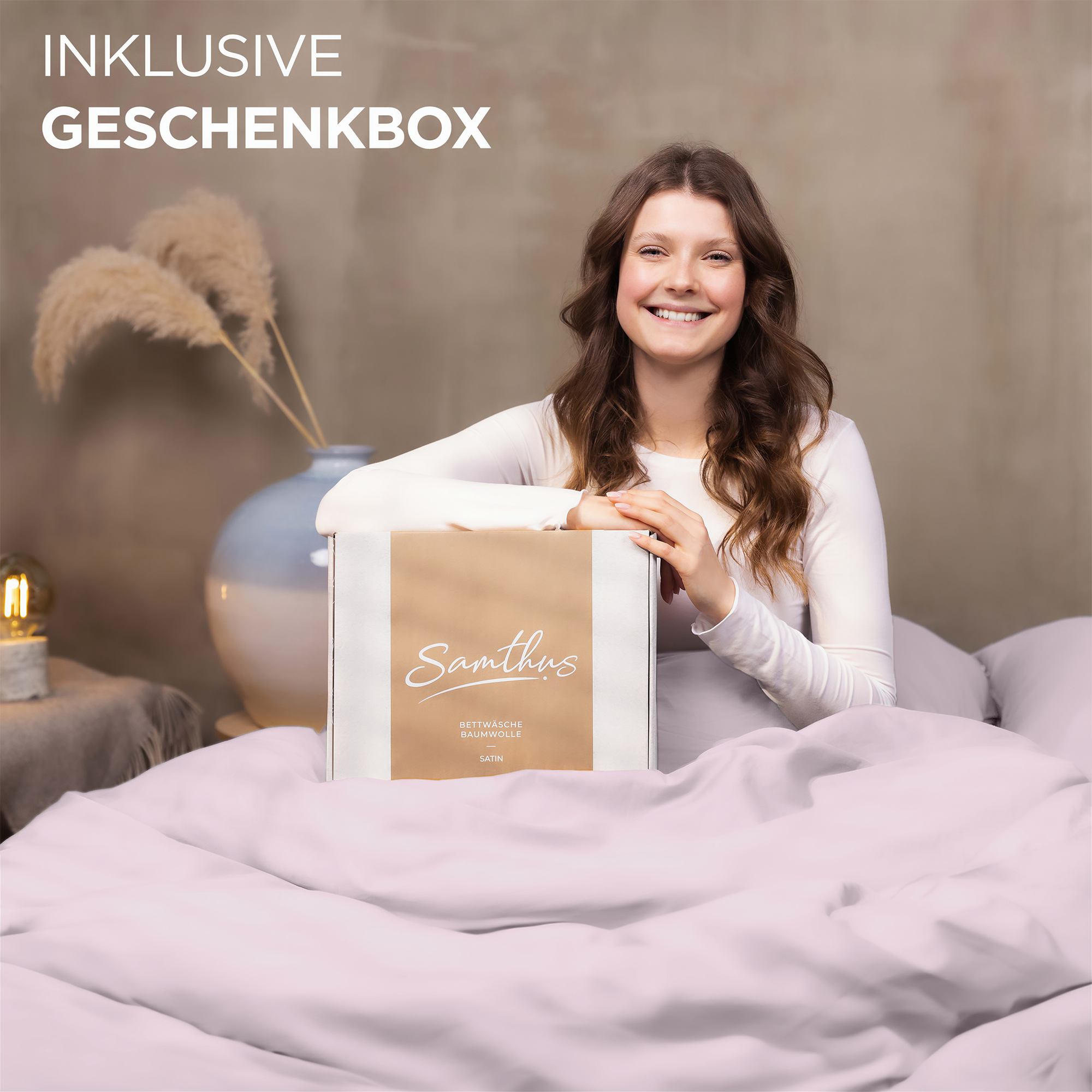 Baumwollsatin Bettwäsche Set Aluna Samthus