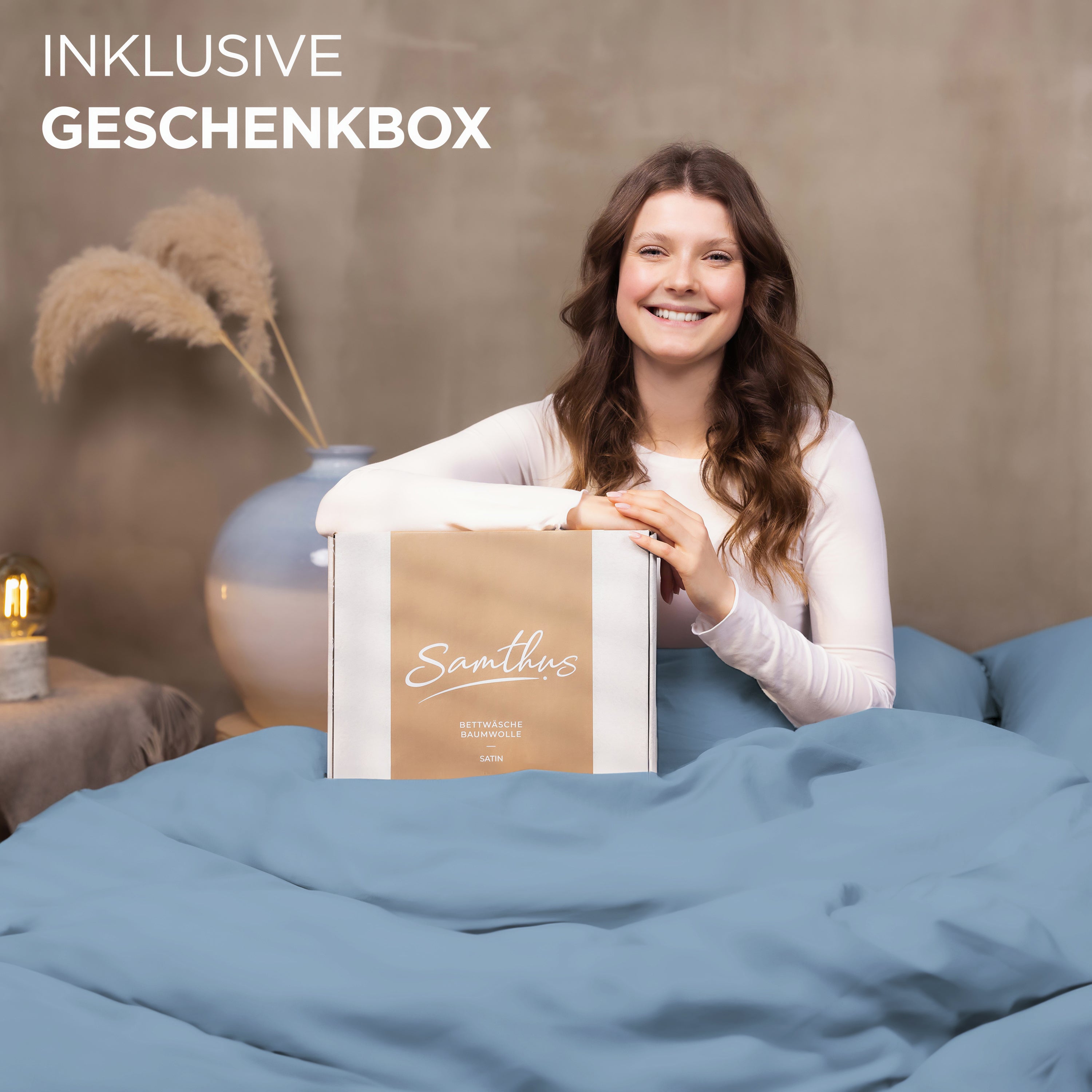 Baumwollsatin Bettwäsche Set Aluna Samthus